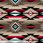 Raindance Taupe Native American Fleece Fabric	